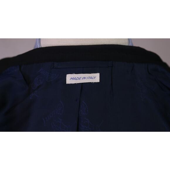 Brioni Navy Blue Tonestripe Super 180's Wool 2-Btn Blazer Jacket 50R - Picture 11 of 13